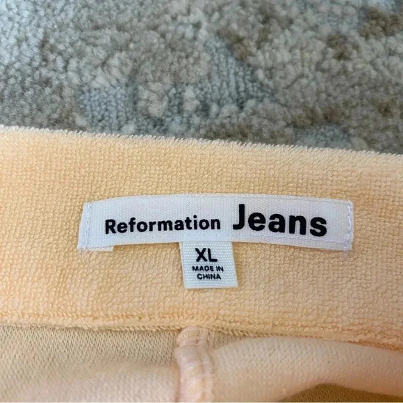 Reformation NWT Terra Apricot Terrry Cloth Wrap Skirt Deadstock Cotton: XL - Picture 6 of 9